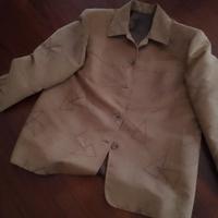 giacca marrone da donna in camoscio taglia 48