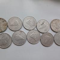 10 monete lire italiane .