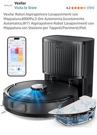 Robot aspirapolvere lava pavimenti