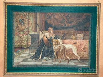 Arazzo antico con cornice