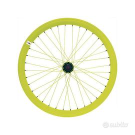 COPPIA RUOTE FIXED A RAGGI COLORATA