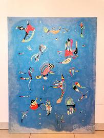 Quadro, stampa su tela, Kandinsky " Bleu de ciel "