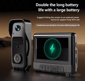 Campanello Video Wireless con Monitor 4.3”