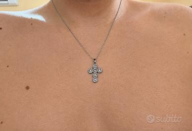 Collana In Acciaio Inossidabile - Croce Ice Silver