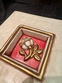 Thun quadro con fiore in rilievo