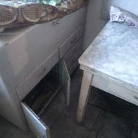 Tavolo antico legno e marmo