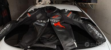 Giacca da moto Alpinestars in pelle GP Force con p
