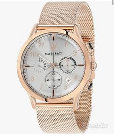Maserati uomo orologio,in acciaio e pvd oro rosa