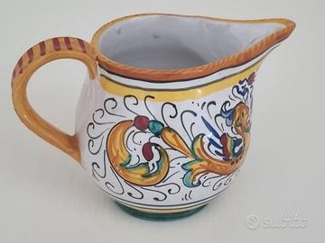 Caraffa ceramica Deruta brocca vintage h cm 10