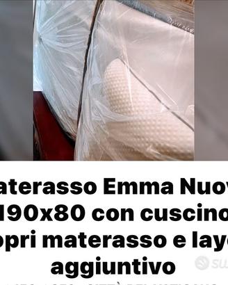 Materasso singolo Emma mai usato con cuscino