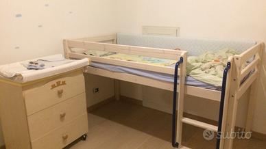 Lettino rialzato completo di materasso