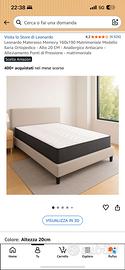 Materasso memory ortopedico 160x190