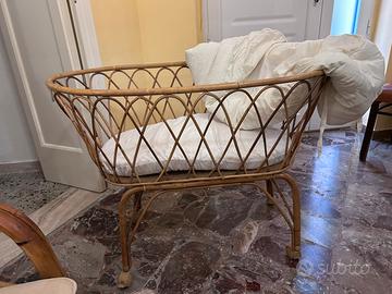 Cesta neonato in vimini