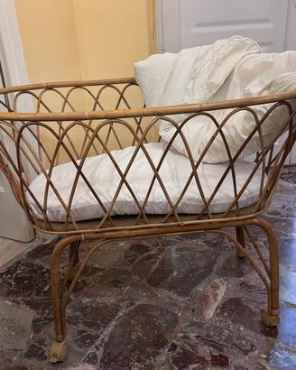 Cesta neonato in vimini