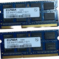 Memorie Ram Elpida 4gb DDR3 1066MHz notebook