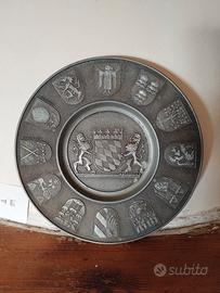 antico piatto in bronzo nord Europa 