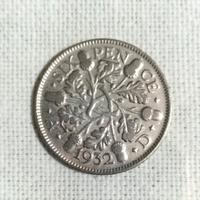 moneta da 6 pence del 1932 Gran Bretagna