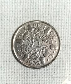 moneta da 6 pence del 1932 Gran Bretagna