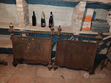 letto singolo in ferro battuto