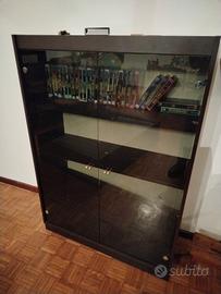 mobile libreria con 2 ante a vetro 