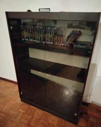 mobile libreria con 2 ante a vetro 