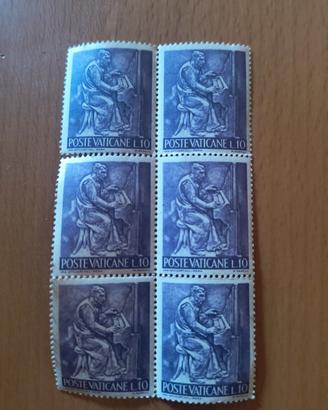 Francobolli n.6 Vaticano 1966 Poste Vaticane L.10 