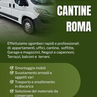 Sgomberi e pulizia cantine a roma