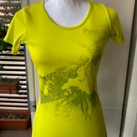 T-shirt sportiva donna maniche corte giallo Millet