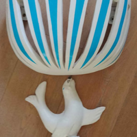 LAMPADA DA MURO IN TERRACOTTA FATTA E DECORATA A M