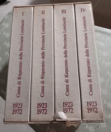 cofanetto 4 vol.storia economia Cariplo 1923 1972
