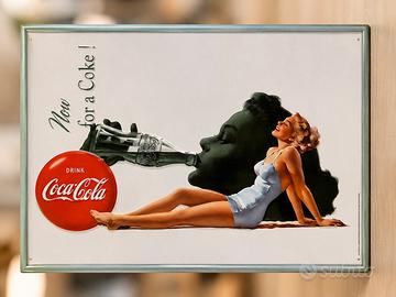 Targa Coca-Cola vintage in metallo