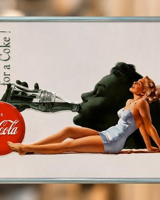 Targa Coca-Cola vintage in metallo