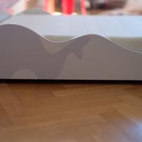 Lettino Bambino Basso Montessori Balena Bianco