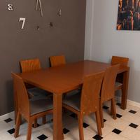 Tavolo estendibile 2,1m x 0,9m + 6 sedie