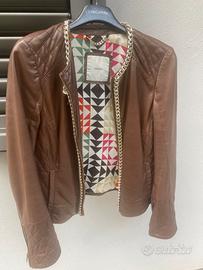 Splendido giubbino "chiodo" in vera pelle 100%