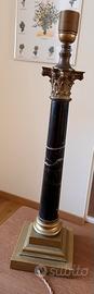 Lampada antica marmo nero stile vittoriano