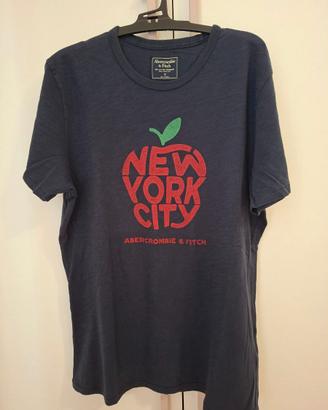 T-Shirt Abercrombie & Fitch uomo blu S (M/L)