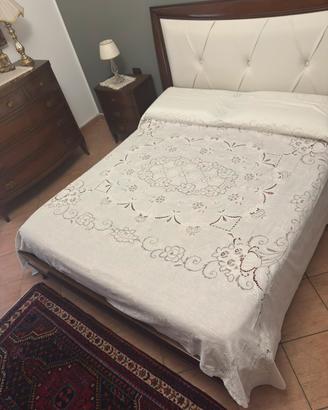 Copriletto e tovaglia x 12 in sfilato siciliano500