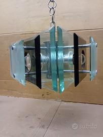 Lampadario veca fontana arte space age vetro 70 