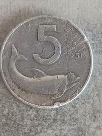Moneta 5 lire 1951