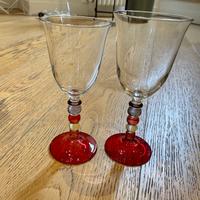 12 Calici Vetro per Vino Base Rossa