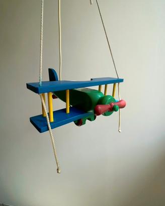 Lampadario Aereo in Legno Colorato