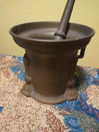 antico mortaio bronzo 