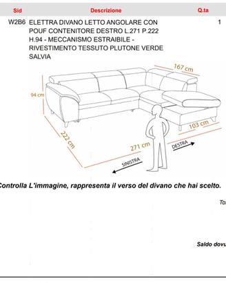 divano nuovo ancora imballato