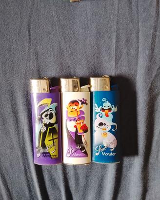 3 Accendini Grandi Smoking serie Monster