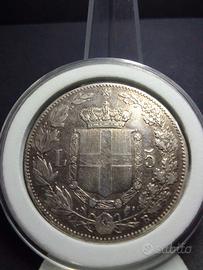 5 Lire del 2° Tipo del 1879 Umberto I Bella in ( B