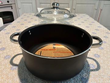 Pentola Moneta 25cm Antiaderente + Vaporiera in Ve