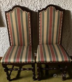 COPPIA SEDIE TIPO ANTICO IMBOTTITE