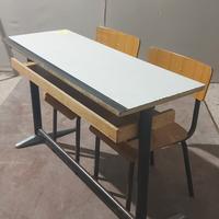 banco doppio con sedie scuola bambino  105x38xh65