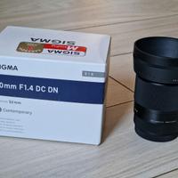 Obiettivo Sigma 30mm 1.4 per Fuji